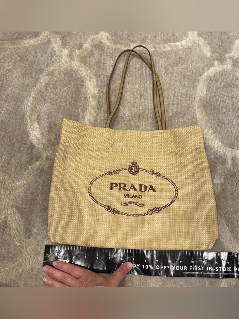 Prada Raffia Tote Bag - Picture 11 of 13